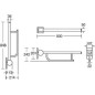Ideal Standard Contour 21 - Barre d’appui à rabattement, blanc S6360AC
