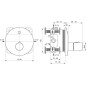 Ideal Standard CeraPlus - Mitigeur de douche à capteur pour montage encastré, contrôle de la température sur le corps du Ideal Standard CeraPlus - Mitigeur de douche à capteur pour montage encastré, contrôle de la température sur le corps du