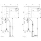 Ideal Standard CeraPlus - Mitigeur de lavabo à capteur, alimentation 230 V, chrome A6146AA