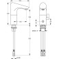 Ideal Standard CeraPlus - Mitigeur de lavabo sans régulation de température pour piles de 6 V, chrome A4151AA Ideal Standard CeraPlus - Mitigeur de lavabo sans régulation de température pour piles de 6 V, chrome A4151AA