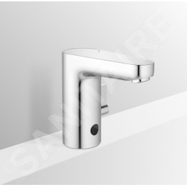 Ideal Standard CeraPlus - Mitigeur de lavabo à capteur, alimentation par pile de 6 V, chrome A6145AA