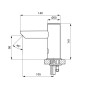 Sanela Robinet infrarouge - Mitigeur de lavabo automatique, alimentation depuis pile de 6V, inox SLU 93DB Sanela Robinet infrarouge - Mitigeur de lavabo automatique, alimentation depuis pile de 6V, inox SLU 93DB