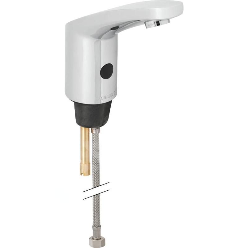 Geberit Public - Robinet de lavabo électronique, sans mitigeur, alimentation par piles, chrome brillant 116.235.21.1 Geberit Public - Robinet de lavabo électronique, sans mitigeur, alimentation par piles, chrome brillant 116.235.21.1