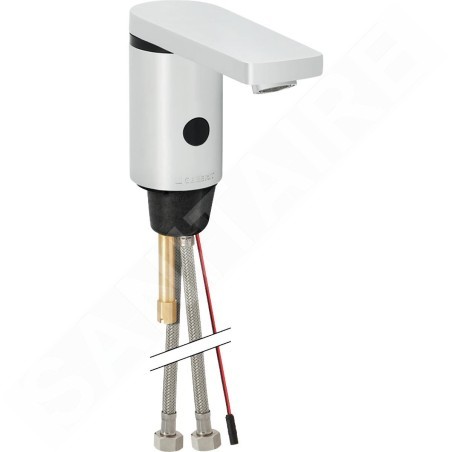 Geberit Public - Robinet de lavabo électronique, avec mitigeur, sans générateur, chrome brillant 116.446.21.1