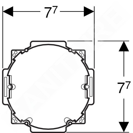Geberit Accessoires - Kit d’encastrement pour robinetterie, avec générateur 241.631.00.1