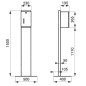 Sanela Distributeurs en inox - Distributeur de désinfectant sans contact sur borne-support, inox SLZN 59ES