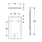 Geberit Option - Miroir avec éclairage LED et chauffage, 40x70 cm, aluminium 502.780.00.1