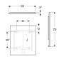 Geberit Option - Miroir avec éclairage LED et chauffage, 60x70 cm, noir mat 502.781.14.1