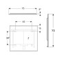 Geberit Option - Miroir avec éclairage LED et chauffage, 75x70 cm, aluminium 502.782.00.1 Geberit Option - Miroir avec éclairage LED et chauffage, 75x70 cm, aluminium 502.782.00.1