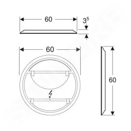 Geberit Option - Miroir avec éclairage LED, diamètre 60 cm 502.797.00.1