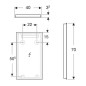 Geberit Option - Miroir avec éclairage LED, 40x70 cm, aluminium 502.803.00.1 Geberit Option - Miroir avec éclairage LED, 40x70 cm, aluminium 502.803.00.1