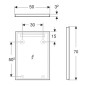 Geberit Option - Miroir avec éclairage LED, 50x70 cm, aluminium 502.804.00.1 Geberit Option - Miroir avec éclairage LED, 50x70 cm, aluminium 502.804.00.1