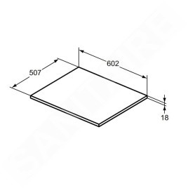 Ideal Standard i.Life B - Meuble sous lavabo, 60 mm, blanc mat T5281DU