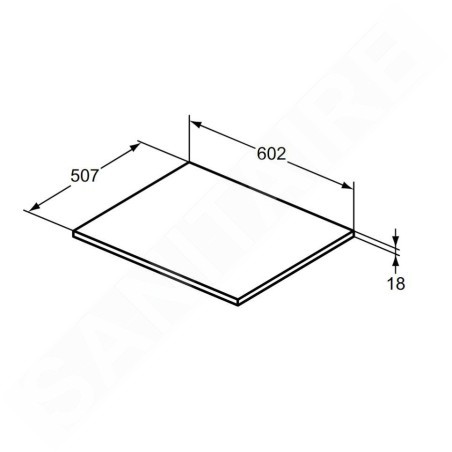 Ideal Standard i.Life B - Meuble sous lavabo, 60 mm, blanc mat T5281DU