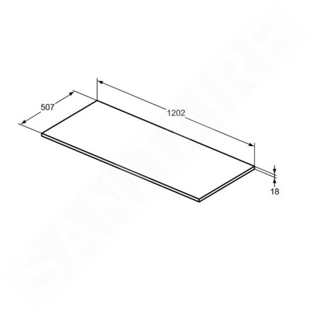 Ideal Standard i.Life B - Meuble sous lavabo, 120 mm, blanc mat T5284DU