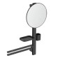 Ideal Standard ALU+ - Miroir avec porte-serviettes, tablette et gobelet pour brosses à dents et dentifrice, soie noire BD588XG Ideal Standard ALU+ - Miroir avec porte-serviettes, tablette et gobelet pour brosses à dents et dentifrice, soie noire BD588XG