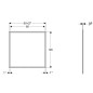 Geberit ONE - Cadre de finition 600x930 mm, pour armoire à glace encastrée Geberit ONE, noir mat 505.841.00.3