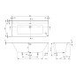 Villeroy & Boch Collaro - Baignoire 1800x800 mm avec garniture de vidage et de trop-plein, blanc UBA180COR9CL00VD01 Villeroy & Boch Collaro - Baignoire 1800x800 mm avec garniture de vidage et de trop-plein, blanc UBA180COR9CL00VD01
