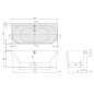 Villeroy & Boch Oberon 2.0 - Baignoire 1800x800x460 mm, Quaryl, blanc UBQ180OBR9CD00V-01 Villeroy & Boch Oberon 2.0 - Baignoire 1800x800x460 mm, Quaryl, blanc UBQ180OBR9CD00V-01