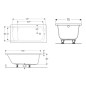 Geberit Perfect - Baignoire 150 x 75 cm, pieds inclus, blanc 554.071.01.1 Geberit Perfect - Baignoire 150 x 75 cm, pieds inclus, blanc 554.071.01.1