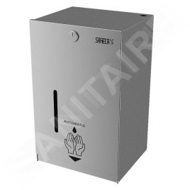 Sanela Distributeurs en inox - Distributeur mural automatique de désinfectant, volume 5 l, alimentation sur piles, inox mat