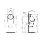 Ideal Standard Sphero - Urinoir, alimentation arrière, Rimless, blanc E183201 Ideal Standard Sphero - Urinoir, alimentation arrière, Rimless, blanc E183201