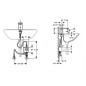Geberit Public - Robinet de lavabo type 185, sans contact, avec générateur et mélangeur, chrome 116.366.21.1