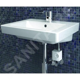 Geberit Public - Robinet de lavabo type 185, sans contact, avec générateur et mélangeur, chrome 116.366.21.1