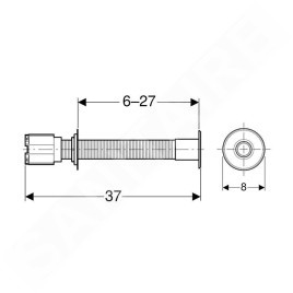 Geberit Systèmes de chasse d’eau - Commande pneumatique du rinçage, manuelle, chrome 115.943.21.1