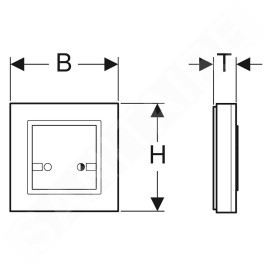 Geberit Systèmes de chasse d’eau - Bouton-poussoir radio pour déclenchement électronique du rinçage, alimentation depuis pile
