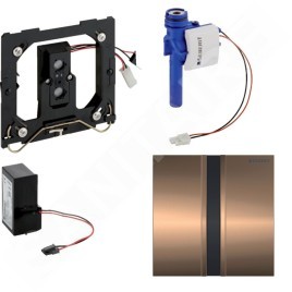 Geberit Systèmes de chasse d’eau - Commande de WC à déclenchement électronique du rinçage, alimentation sur secteur, plaque de