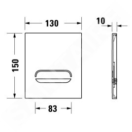 Duravit DuraSystem - Plaque de déclenchement sans contact A2 pour urinoir, blanc WD5006013000
