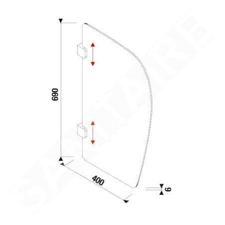 Jika Split - Paroi de séparation pour urinoir, gris H44J6010003011