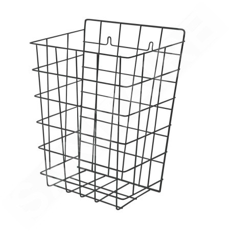 Sanela Paniers métalliques - Panier en fil de fer, 360x290x180 mm, acier / noir SLZN 40V