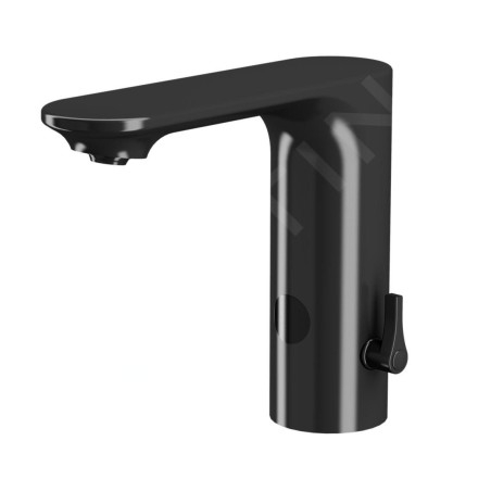 Sanela Robinet infrarouge - Mitigeur électronique de lavabo, alimentation 24 V DC, noir SLU 63V