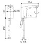 Schell Modus - Mitigeur lavabo électronique Trend E, HD-K, pour 1 type d'eau, alimentation par piles, chrome 021680699