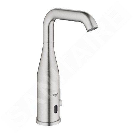 Grohe Essence E - Mitigeur de lavabo électronique infrarouge avec mélangeur et limiteur de température réglable, supersteel