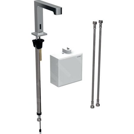 Geberit Brenta - Mitigeur de lavabo thermostatique électronique, alimentation depuis pile, chrome 116.178.21.1
