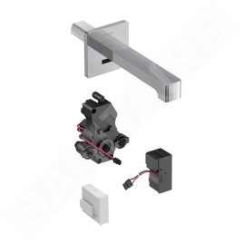 Geberit Brenta - Mitigeur de lavabo thermostatique électronique encastré, longueur 170 mm, alimentation secteur, chrome