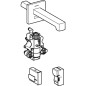 Geberit Brenta - Mitigeur de lavabo thermostatique électronique encastré, longueur 220 mm, alimentation secteur, chrome Geberit Brenta - Mitigeur de lavabo thermostatique électronique encastré, longueur 220 mm, alimentation secteur, chrome