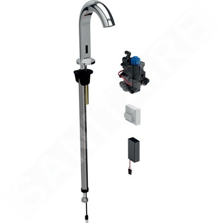 Geberit Piave - Mitigeur de lavabo thermostatique électronique, alimentation depuis pile, chrome 116.188.21.1