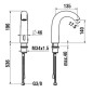 Laufen Curvetronic - Mitigeur de lavabo électronique, sans mélangeur, alimentation secteur, inox brossé HF707154423000