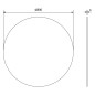 Aqualine Miroirs - Miroir, diamètre 800 mm, sans charnière 22446 Aqualine Miroirs - Miroir, diamètre 800 mm, sans charnière 22446
