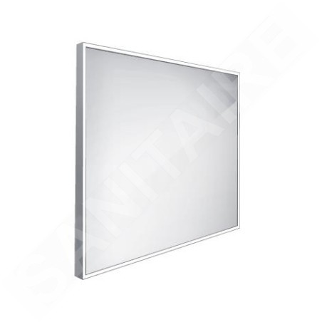 Nimco Miroirs - Miroir avec éclairage LED, 600x600 mm, aluminium ZP 13066