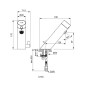 Ideal Standard SensorFlow - Mitigeur de lavabo à capteur avec mélangeur, alimentation depuis pile, noir satiné A7559XG