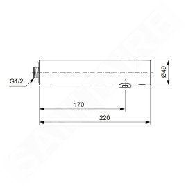 Ideal Standard SensorFlow - Mitigeur de lavabo à capteur, alimentation depuis pile, noir en soie A7560XG