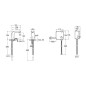 Roca L20 - Mitigeur de lavabo électronique, sans mélangeur, alimentation réseau, chrome A5A5709C00