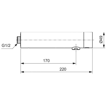 Ideal Standard SensorFlow - Mitigeur de lavabo à capteur sans mélangeur, alimentation depuis pile, onyx noir A7560B3