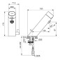 Ideal Standard SensorFlow - Mitigeur de lavabo à capteur avec mélangeur, alimentation depuis pile, onyx noir A7559B3
