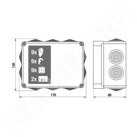 Jika Sensor - Alimentation 230V AC/24V DC, 9 vannes H8950720000001